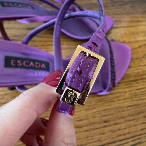 Escada Women's Violet Strappy Heels - Picture 5 of 8